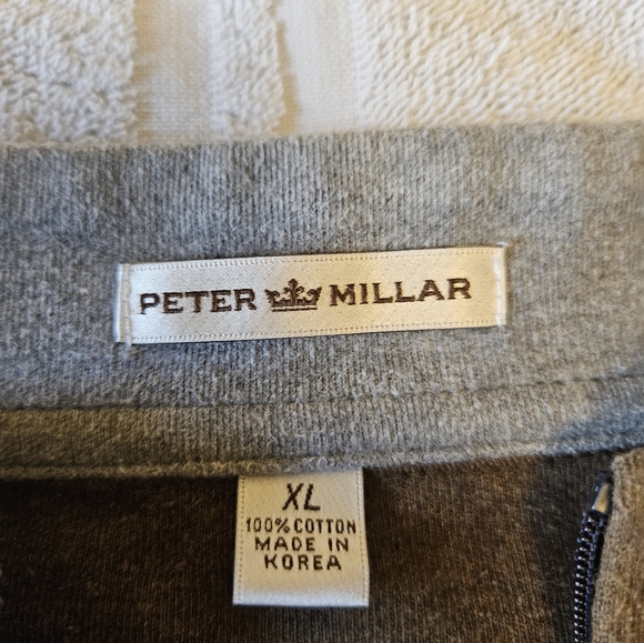 Peter Millar Mens XL 100% Cotton 1/4 zip pullover - Picture 4 of 16